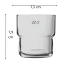 ARCOROC Gobelet forme basse gris verre 22 cl Log Sale