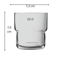 ARCOROC Gobelet forme basse gris verre 22 cl Log Sale