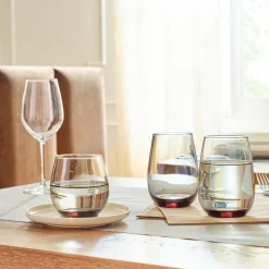 PRO.MUNDI Gobelet forme basse gris verre 32 cl Cara Outlet