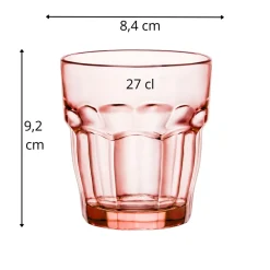 BORMIOLI ROCCO Gobelet forme basse orange verre trempé 27 cl Rock Bar Online