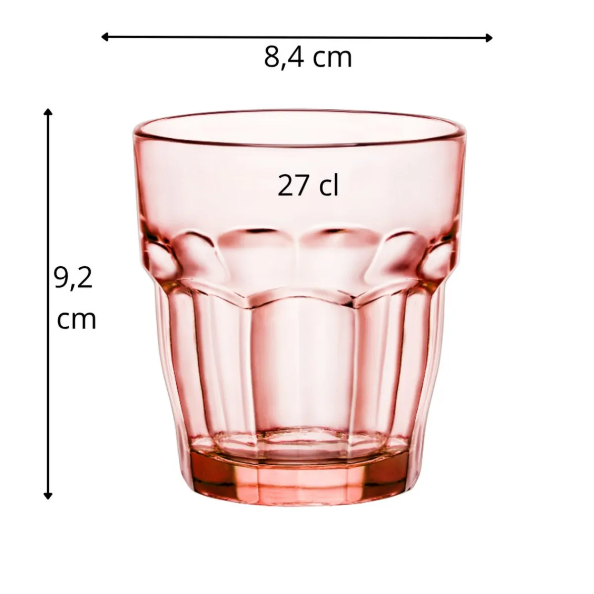 BORMIOLI ROCCO Gobelet forme basse orange verre trempé 27 cl Rock Bar Online