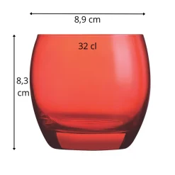 Gobelet forme basse rouge verre 32 cl Salto - ARCOROC Hot