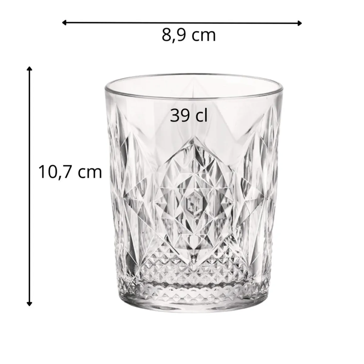 BORMIOLI ROCCO Gobelet forme basse verre 39 cl Stone Best