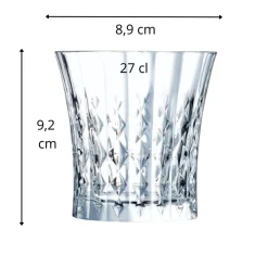 CRISTAL D'ARQUES Gobelet forme basse verre cristallin 27 cl Lady Diamond New