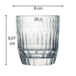 ACCOLADE Gobelet forme basse verre pressé 26 cl Panama Hot