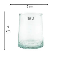 Gobelet forme basse verre recyclé 25 cl Lily - PRO.MUNDI New