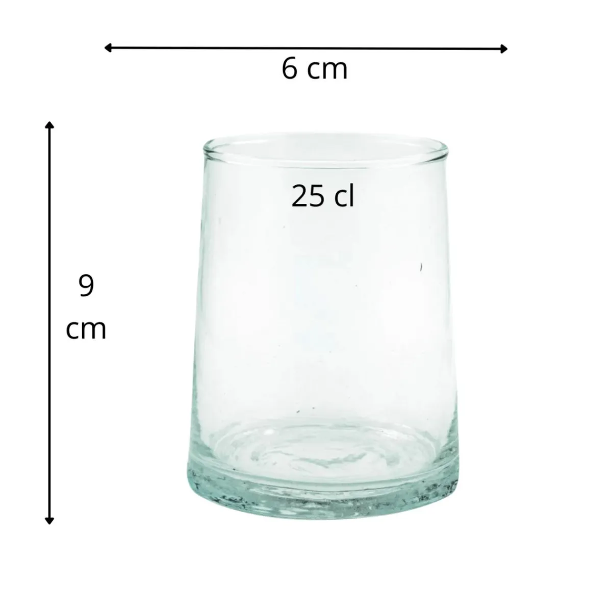 Gobelet forme basse verre recyclé 25 cl Lily - PRO.MUNDI New