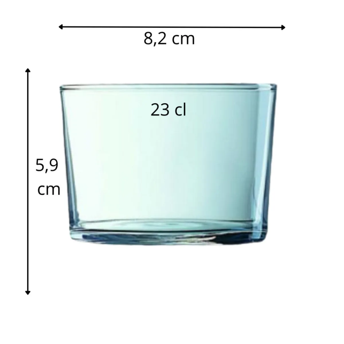 Gobelet forme basse verre trempé 23 cl Chiquito - ARCOROC Online