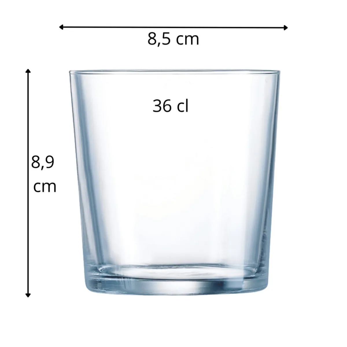 Gobelet forme basse verre trempé 36 cl Pinta - ARCOROC Outlet