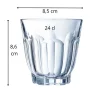 ARCOROC Gobelet forme basse verre trempé 24 cl Arcadie