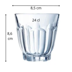 ARCOROC Gobelet forme basse verre trempé 24 cl Arcadie