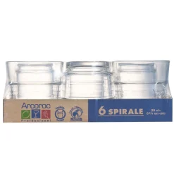 Gobelet forme basse verre trempé 20 cl Spirale - ARCOROC Online