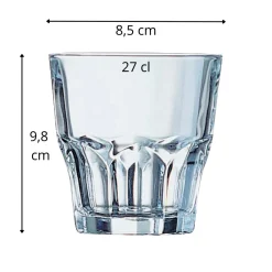 Gobelet forme basse verre trempé 27 cl Granity - ARCOROC Outlet