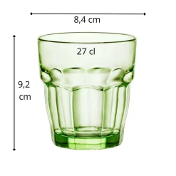 Gobelet forme basse vert verre trempé 27 cl Rock Bar - BORMIOLI ROCCO Sale