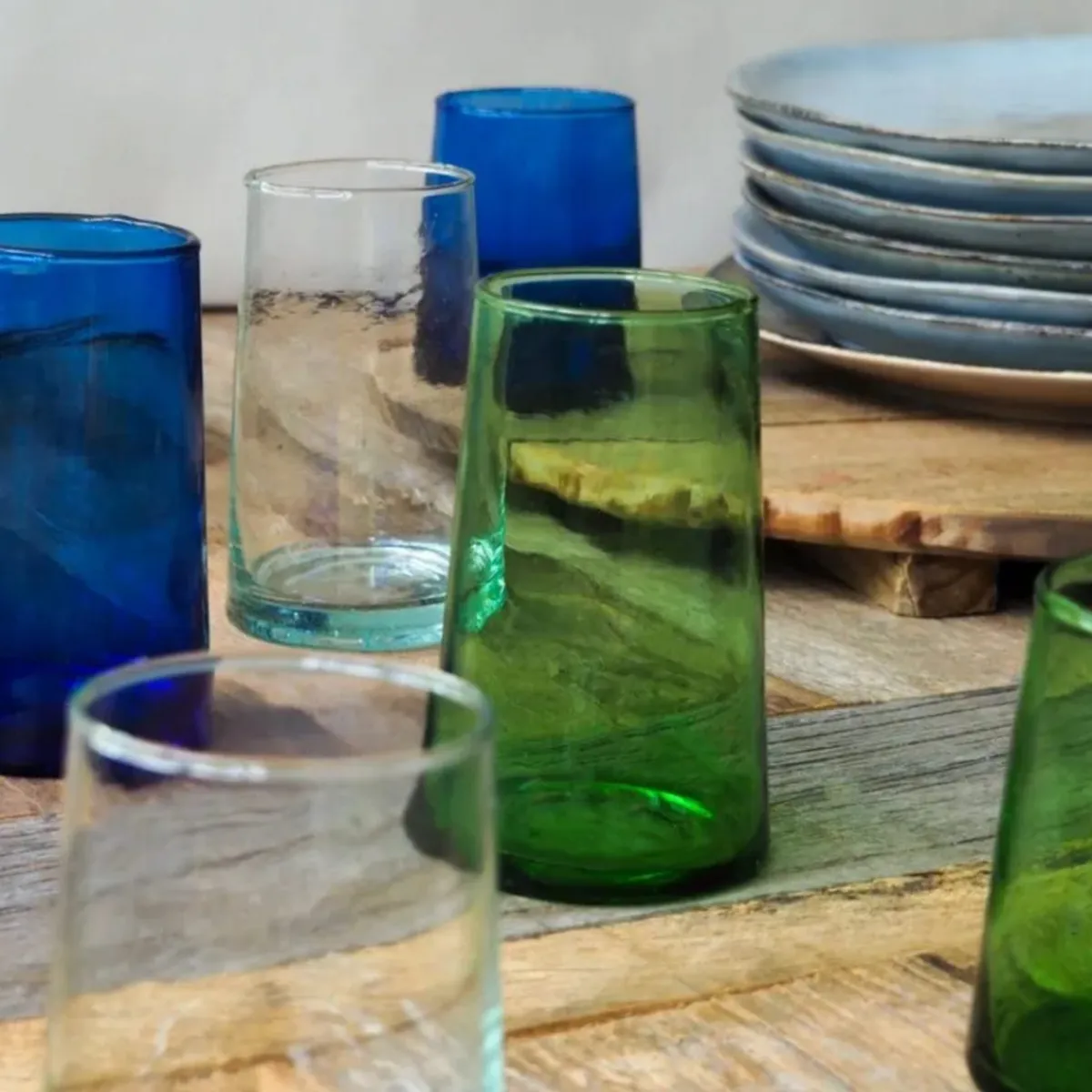 PRO.MUNDI Gobelet forme basse vert verre recyclé 25 cl Lily Hot