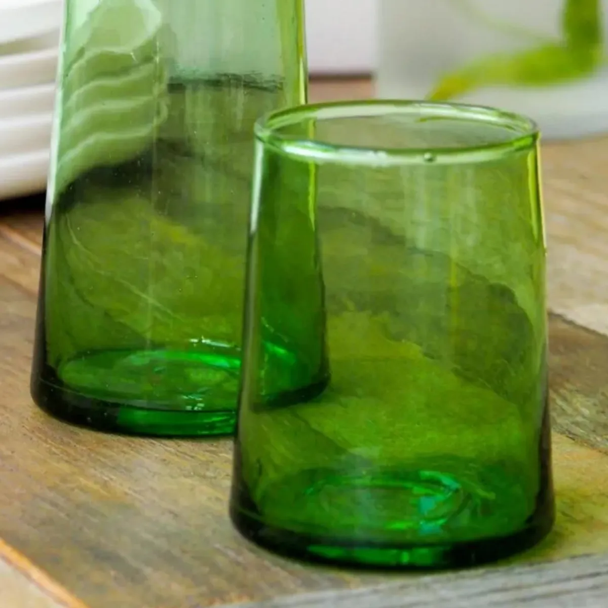 PRO.MUNDI Gobelet forme basse vert verre recyclé 25 cl Lily Hot