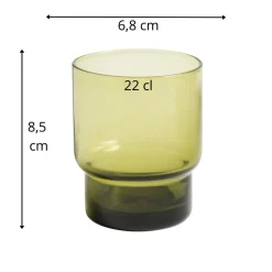 Gobelet forme basse vert verre 22 cl Artic - PRO.MUNDI Sale