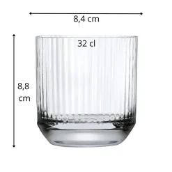 NUDE Gobelet forme basse whisky verre cristallin 32 cl Big Top
