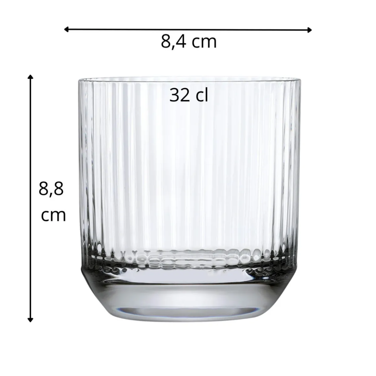 NUDE Gobelet forme basse whisky verre cristallin 32 cl Big Top