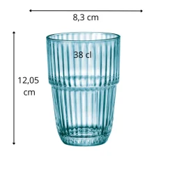Gobelet forme haute bleu verre trempé 38 cl Barshine - BORMIOLI ROCCO Sale