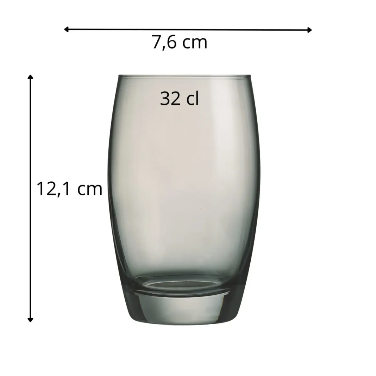 Gobelet forme haute gris verre 32 cl Salto - ARCOROC Best