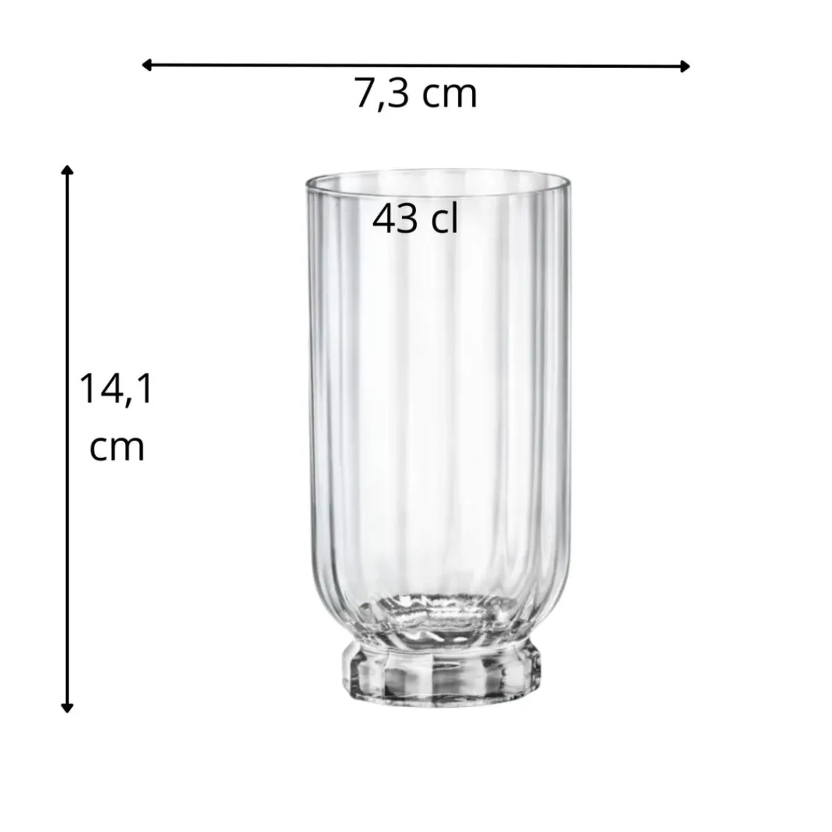 BORMIOLI ROCCO Gobelet forme haute verre 43 cl Florian