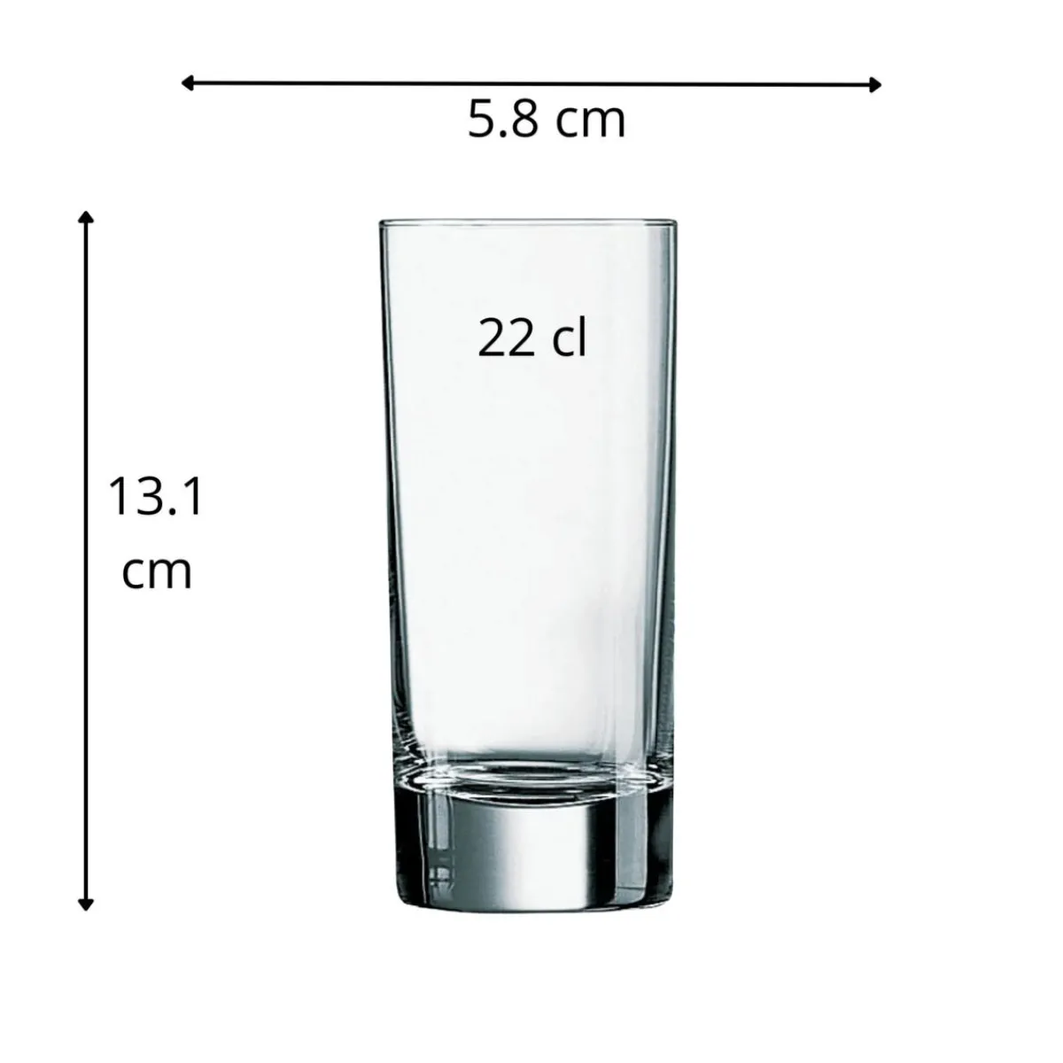 Gobelet forme haute verre 22 cl Islande - ARCOROC Online