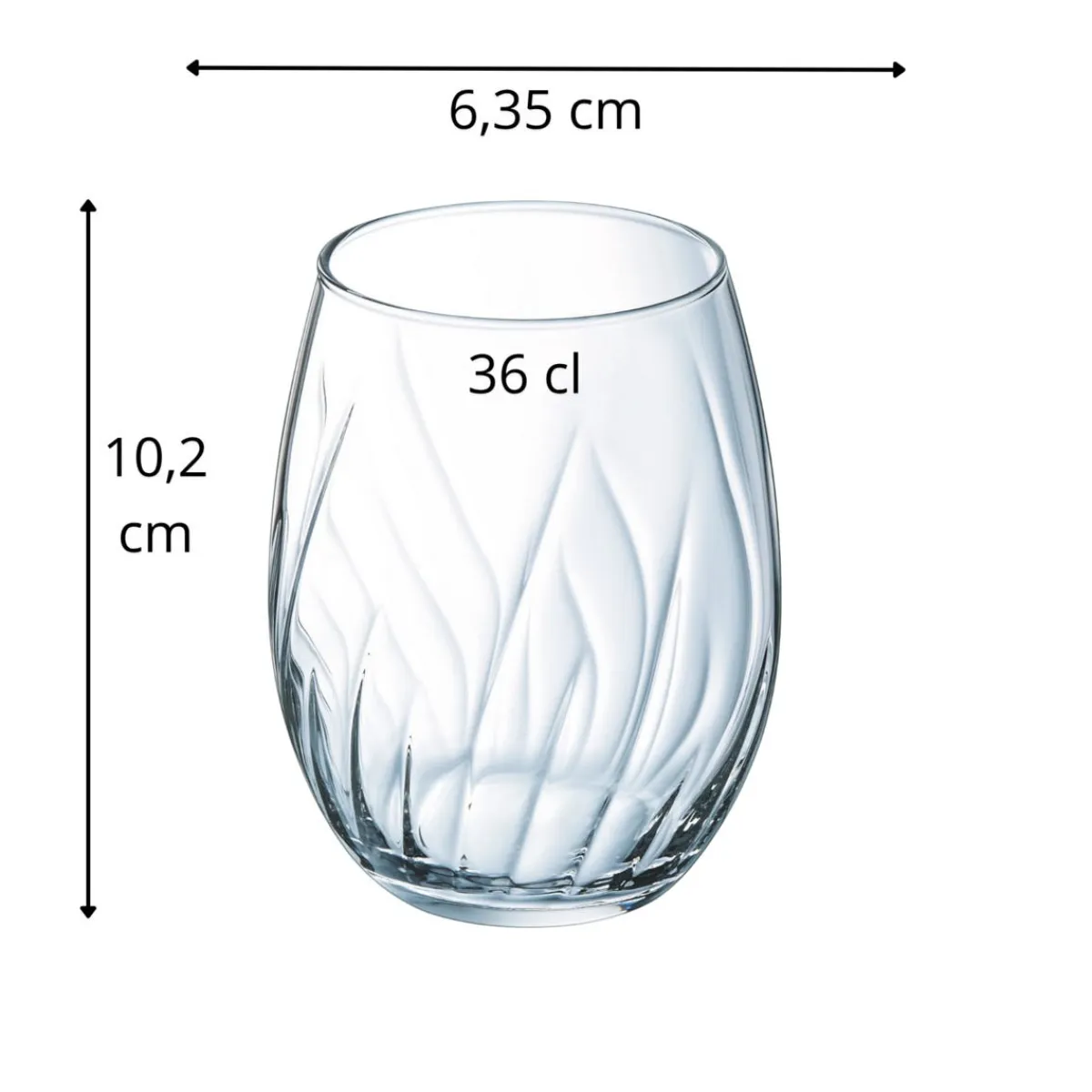 Gobelet forme haute verre 36 cl Swirly - CRISTAL D'ARQUES