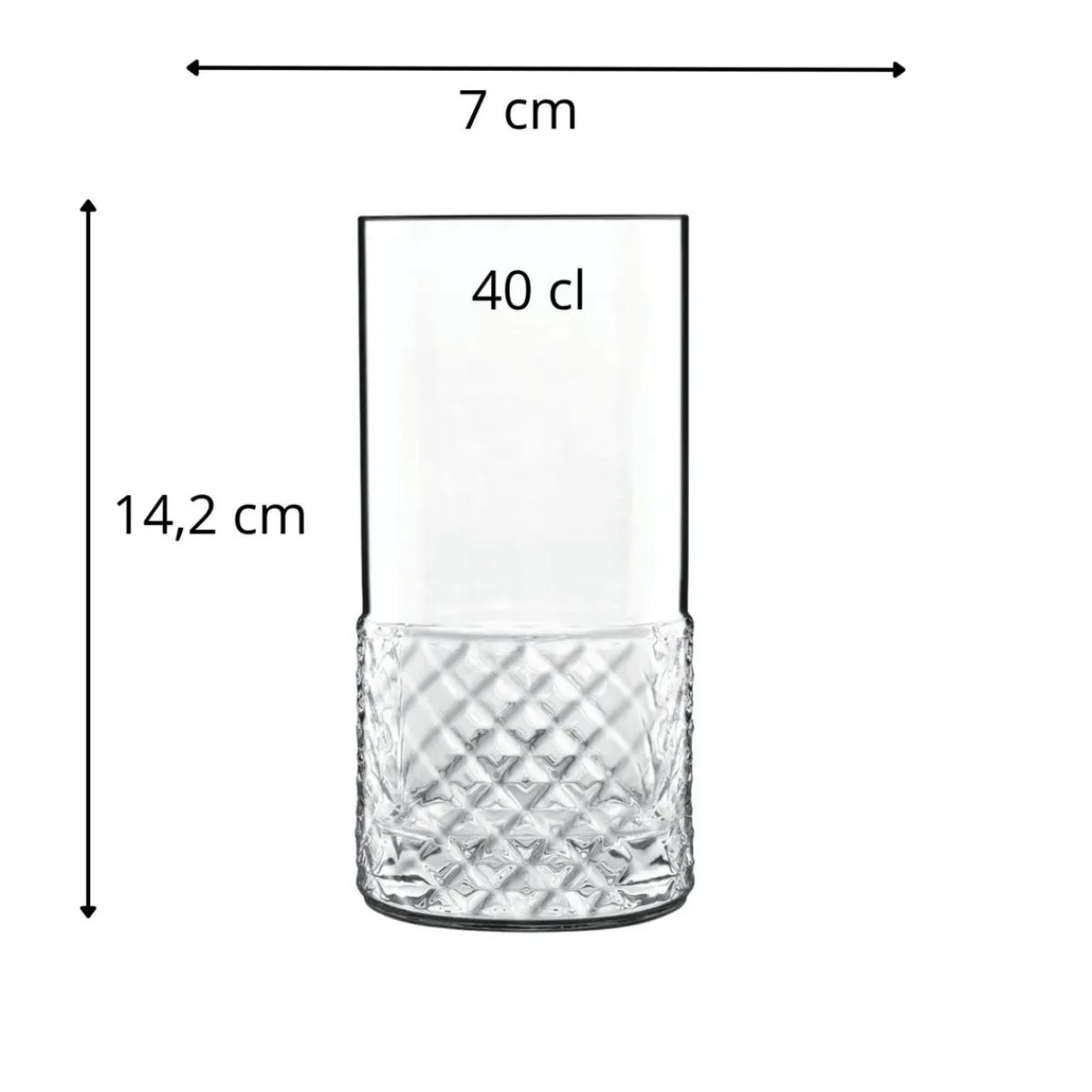Gobelet forme haute verre cristallin 40 cl Roma 1960 - LUIGI BORMIOLI Best