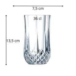 Gobelet forme haute verre cristallin 36 cl Longchamp - CRISTAL D'ARQUES Clearance