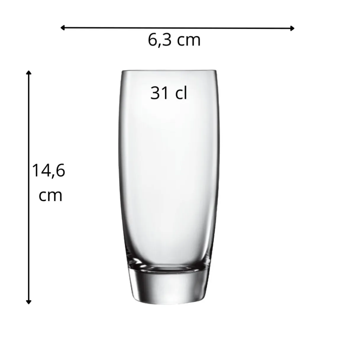 Gobelet forme haute verre cristallin 31 cl Michelangelo - LUIGI BORMIOLI Best
