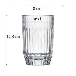 ACCOLADE Gobelet forme haute verre pressé 36 cl Panama Clearance