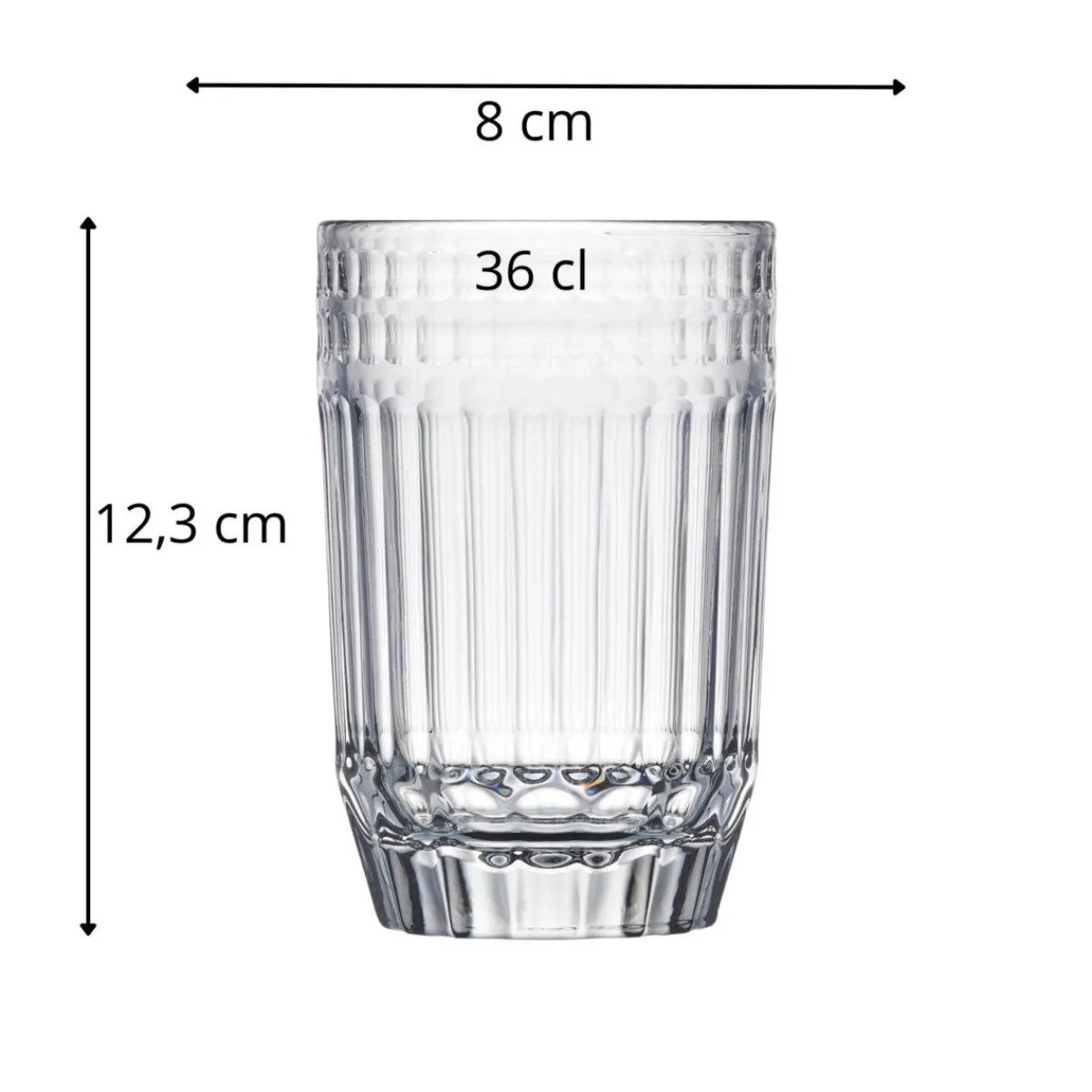 ACCOLADE Gobelet forme haute verre pressé 36 cl Panama Clearance