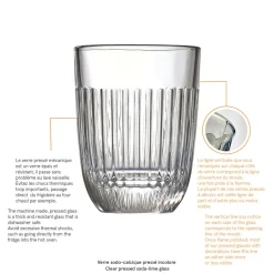 Gobelet forme haute verre pressé 34 cl Ouessant - LA ROCHERE