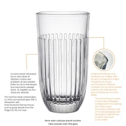 LA ROCHERE Gobelet forme haute verre pressé 45 cl Ouessant Sale