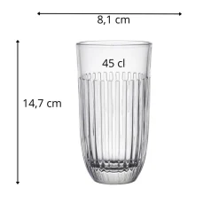 LA ROCHERE Gobelet forme haute verre pressé 45 cl Ouessant Sale