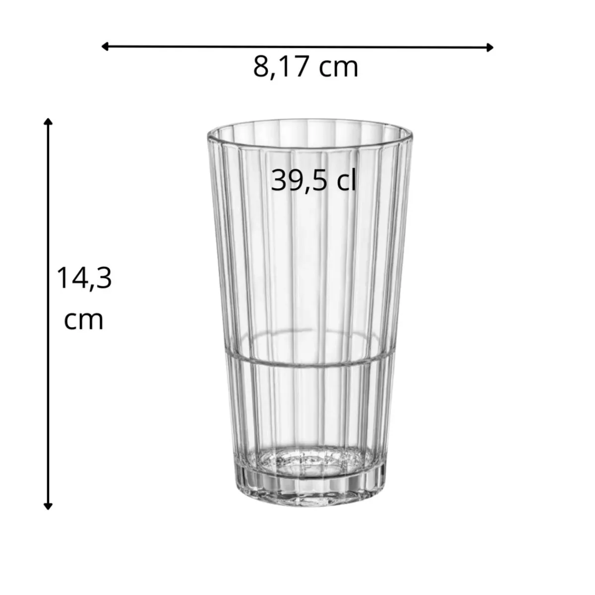 Gobelet forme haute verre trempé 39,5 cl Oxford - BORMIOLI ROCCO Discount