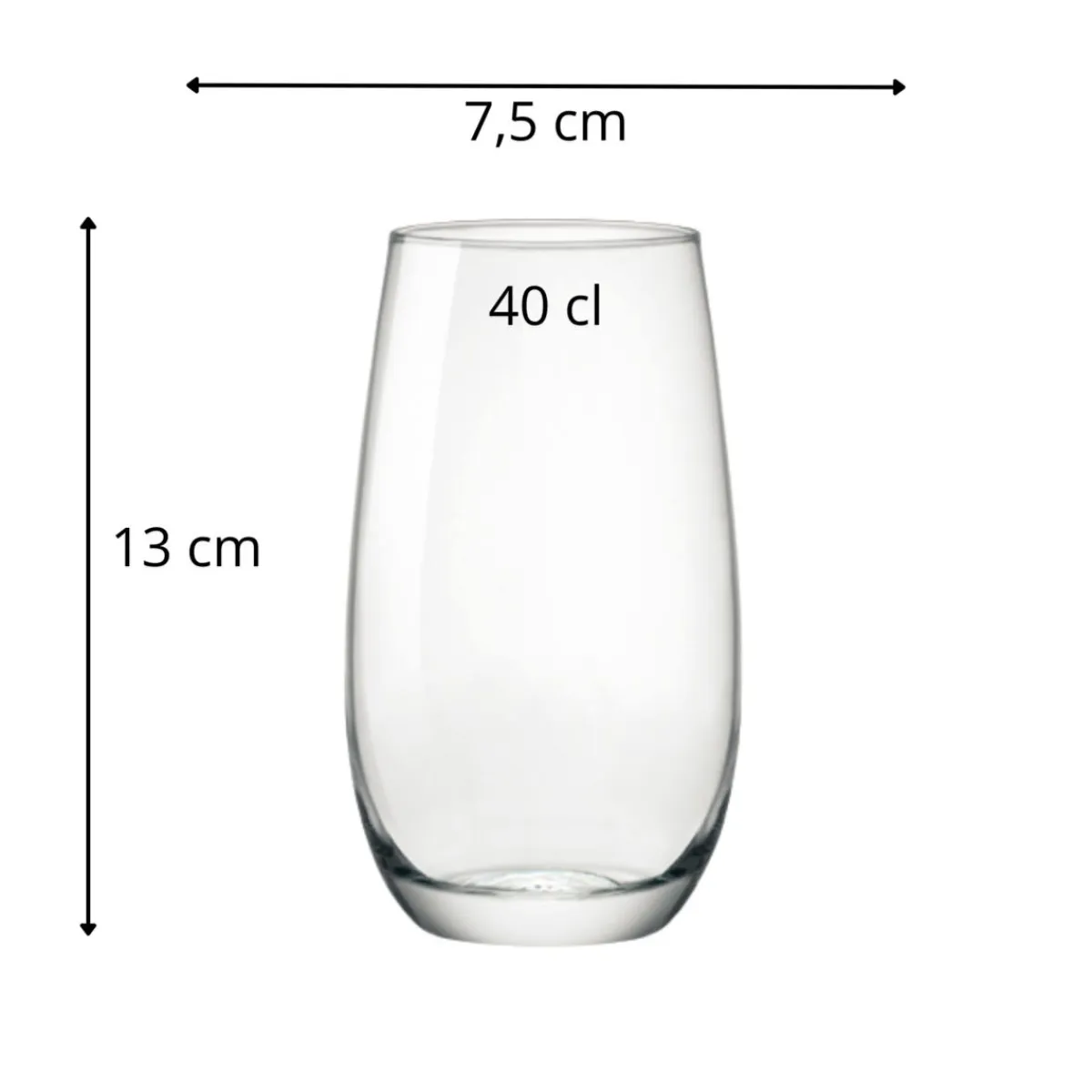 Gobelet forme haute verre trempé 40 cl Milano - BORMIOLI ROCCO Discount