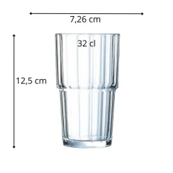 Gobelet forme haute verre trempé 32 cl Norvege - ARCOROC Sale
