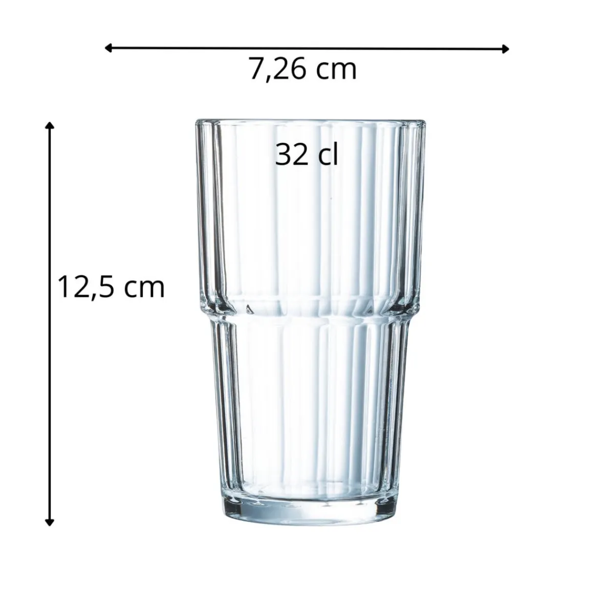 Gobelet forme haute verre trempé 32 cl Norvege - ARCOROC Sale