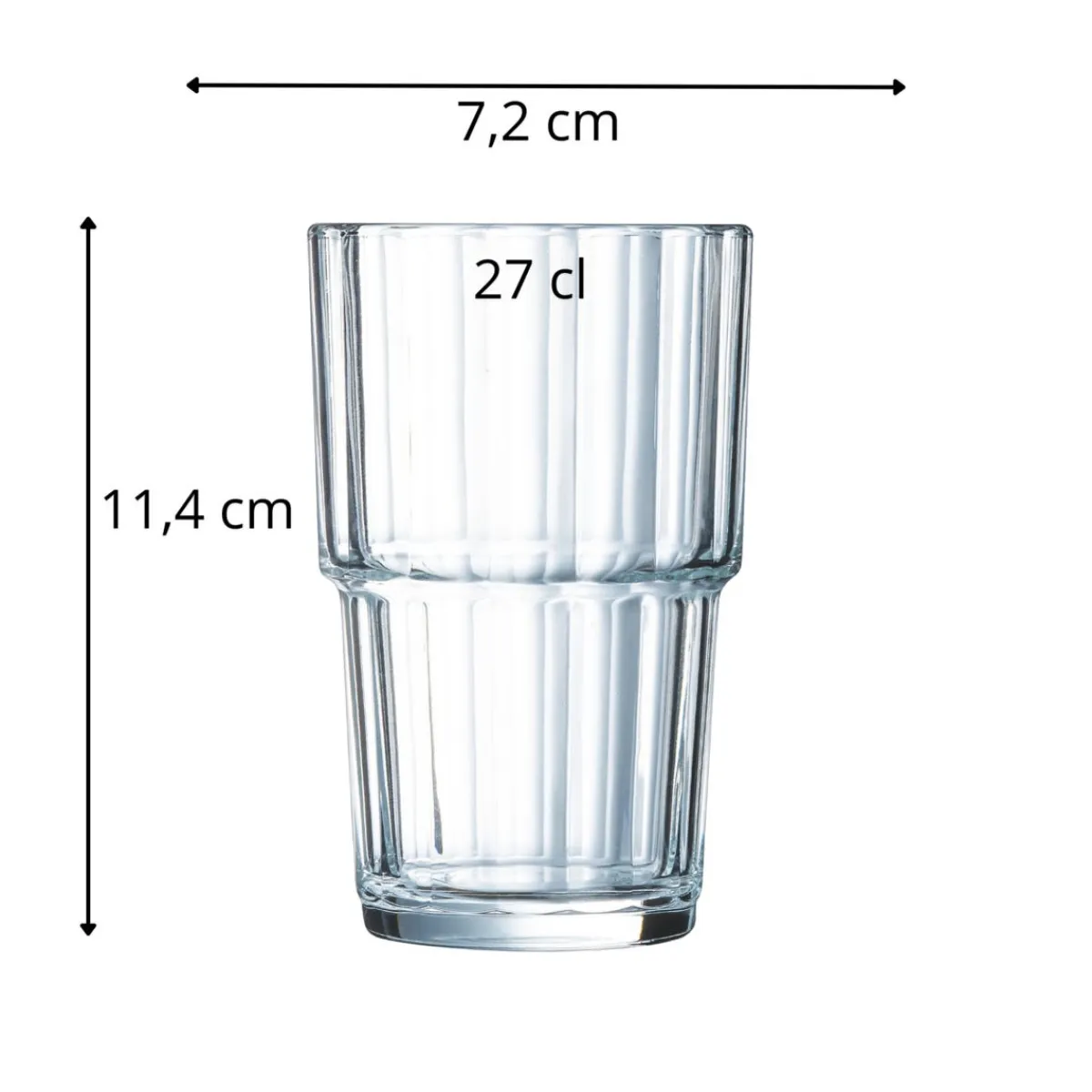 ARCOROC Gobelet forme haute verre trempé 27 cl Norvege Outlet