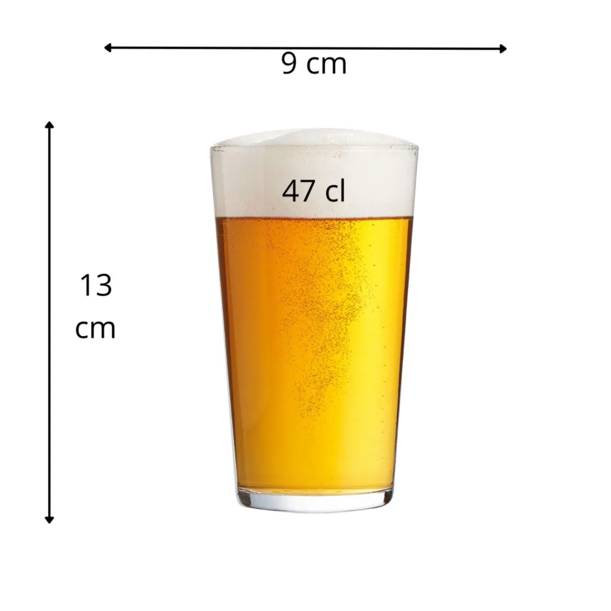 Gobelet forme haute verre trempé 47 cl Conique - ARCOROC New