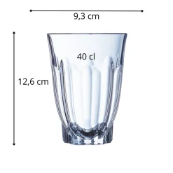Gobelet forme haute verre trempé 40 cl Arcadie - ARCOROC Online