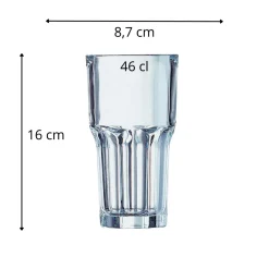 ARCOROC Gobelet forme haute verre trempé 46 cl Granity Best