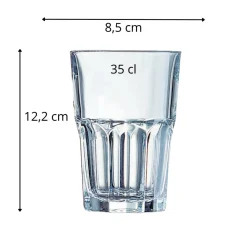 ARCOROC Gobelet forme haute verre trempé 35 cl Granity