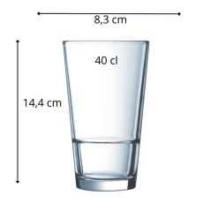 DURALEX Gobelet forme haute verre trempé 36 cl Picardie New