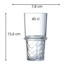 ARCOROC Gobelet forme haute verre trempé 40 cl New York Outlet