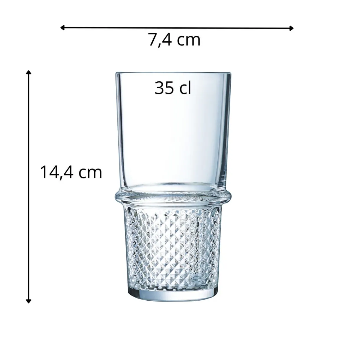 ARCOROC Gobelet forme haute verre trempé 35 cl New York Clearance