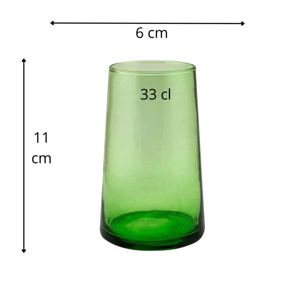 PRO.MUNDI Gobelet forme haute vert verre recyclé 33 cl Lily Discount