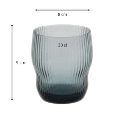 Gobelet gris bleu verre 30 cl Soho - PRO.MUNDI Clearance